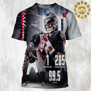 CJ Stroud From Houston Texans Reach 1 Touchdown 285 Passingyards 99.5 Rating NFL All Over Print Shirt