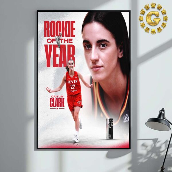 Caitlin Clark From Indiana Fever Rookie Of The Year WNBA Home Decor Poster Canvas