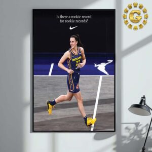 Caitlin Clark Is There A Rookie Record For Rookie Records Nike Tribute Home Decor Poster Canvas