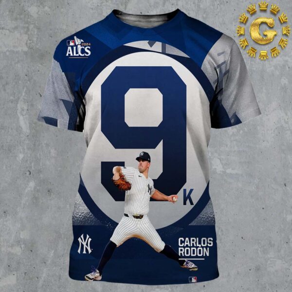 Carlos Rodon From New York Yankee Reach 9K MLB Postseason ALCS 2024 All Over Print Shirt