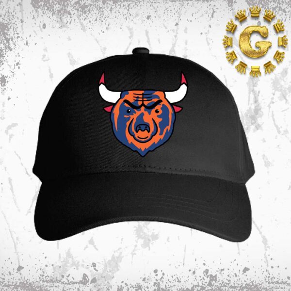 Chicago Bears And Chicago Bulls Combined NFL x NBA Logos Chicago Sport Teams Classic Cap Hat Snapback