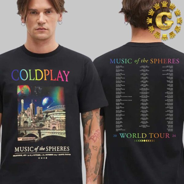 Coldplay Music Of The Sphere Tour 2024 At Marvel Stadium In Melbourne Australia On 30 And 31 October 2 And 3 November 2024 Two Sides Unisex T-Shirt