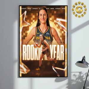 Congratulations Caitlin Clark From Indiana Fever On Being Named The 2024 WNBA Rookie Of The Year Home Decor Poster Canvas