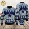 Dallas Cowboys Smoke Pattern Ugly Christmas Sweater