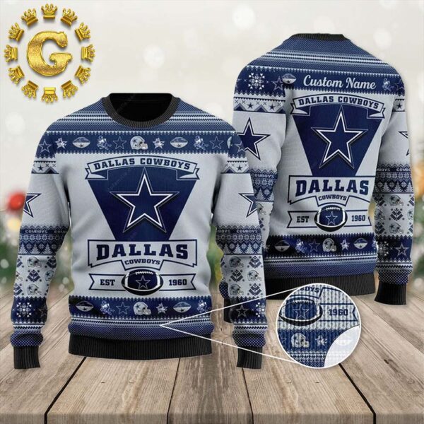 Dallas Cowboys Dallas Cowboys Est 1960 Personalized Pattern Classic Gift For Fans Christmas Ugly Sweater