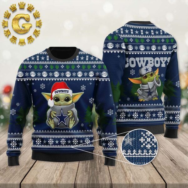 Dallas Cowboys Dallas Cowboys Yoda Baby Love Cowboys Xmas 2024 Holiday Gift Ugly Christmas Sweater