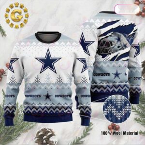 Dallas Cowboys Dream In Heart Custom Dallas Cowboys Pattern Classic Gift For Fans Christmas Ugly Sweater