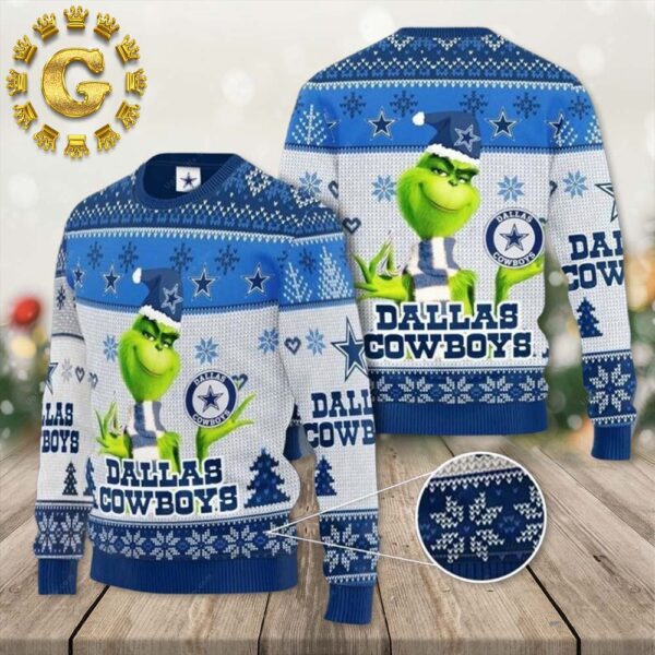 Dallas Cowboys Grinch Dallas Cowboys Ugly Christmas Sweater Gift For Holiday