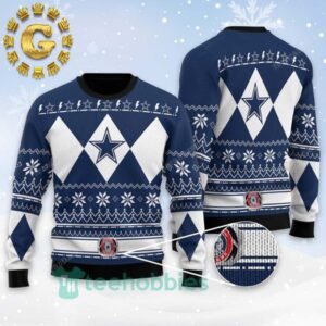 Dallas Cowboys Symbol NFL Coolest Panttern Classic Knitted White Christmas Ugly Sweater