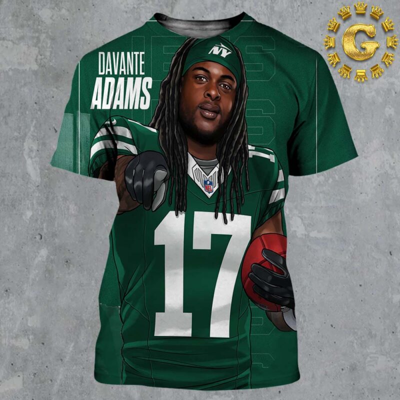 Davante Adams Number 17 From New York Jets NFL All Over Print Shirt