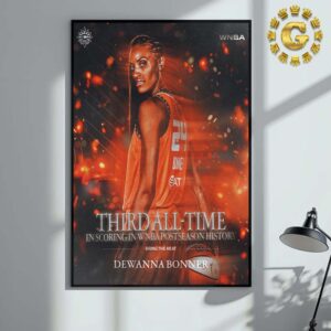 DeWanna Bonner From Connecticut Sun Is Now Third All Time In Scoring In WNBA Postseason History Home Decor Poster Canvas