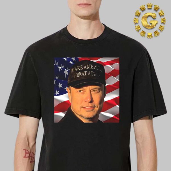 Elon Musk Supporting Donald Trump Make American Great Again Unisex T-Shirt