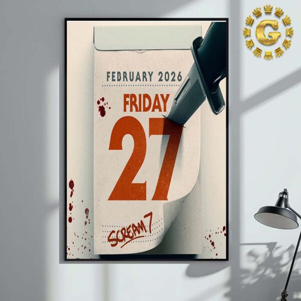 First Poster For Scream 7 In Theaters On February 27 2026 Home Decor Poster Canvas