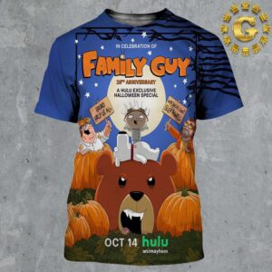 First Poster For The First Family Guy 25th Anniversary A Hulu Exclusive Halloween Special October 14 2024 All Over Print Shirt