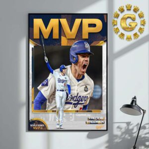 Freddie Freeman From Los Angeles Dodgers Is The 2024 World Series MVP MLB Home Decor Poster Canvas