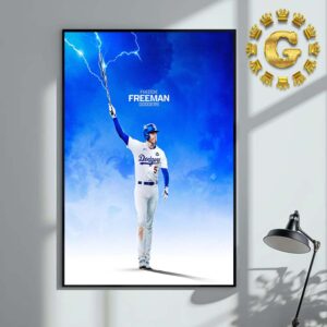 Freddie Freeman From Los Angeles Dodgers MLB World Series 2024 Home Decor Poster Canvas