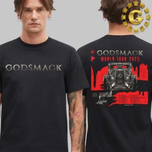 God Smack With Special Guests Pod Band And Drowning Pool World Tour 2025 Poster Dates List Two Sides Unisex T-Shirt