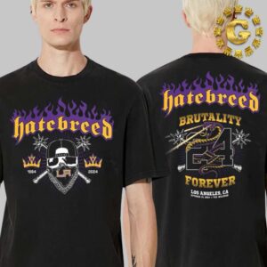 Hatebreed Band Event Tee 24 Kobe Tribute Black Mamba Brutality Forever In Los Angeles CA At The Wiltern On October 15th 2024