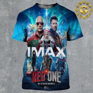 Imax Poster For Red One Starring The Rock Chris Evans Lucy Liu and JK Simmons Only In Theatres November 15 2024 All Over Print Shirt