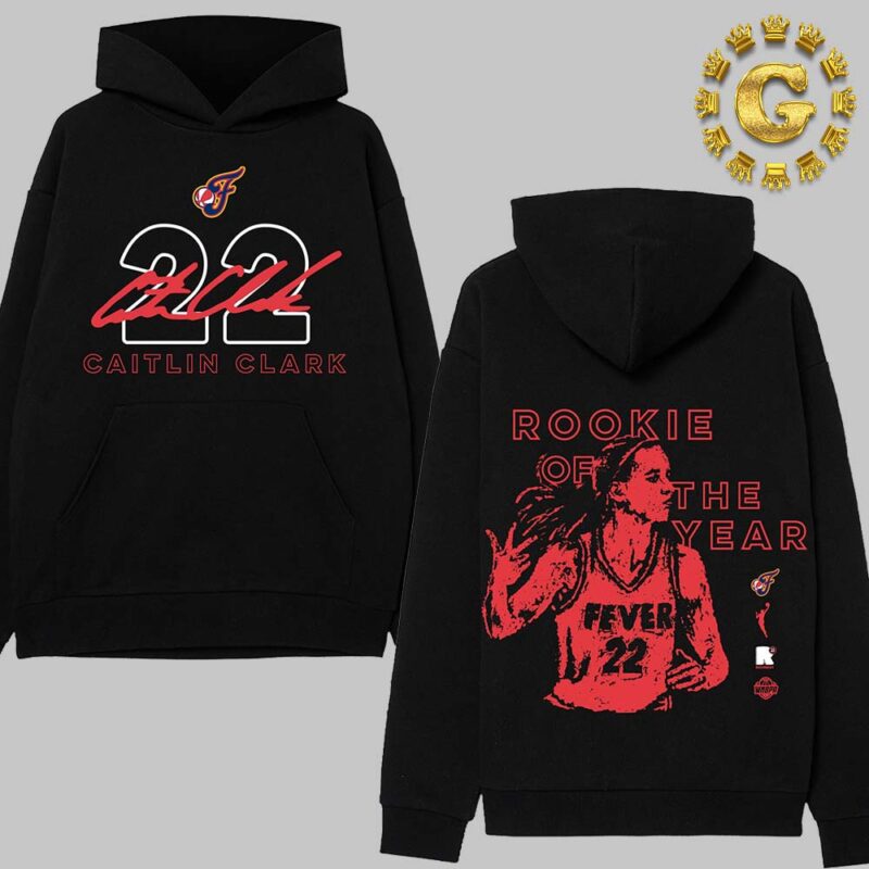 Indiana Fever Caitlin Clark round21 Black 2024 WNBA Rookie of the Year Pullover Two Side Unisex Hoodie Shirt