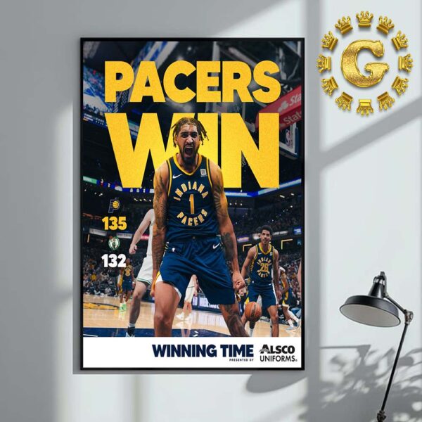 Indiana Pacers Big Time Win At Home NBA 2024 Home Decor Poster Canvas