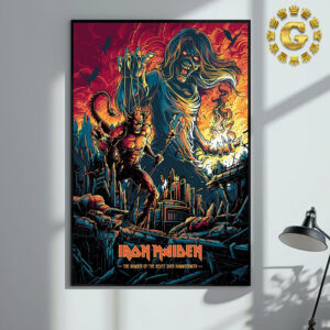 Iron Maiden The Number Of The Best Over Hammersmith In England 2024 Home Decor Poster Canvas