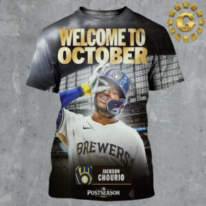 Jackson Chourio From Milwaukee Brewers Is 5th Youngest Player At The Time Of His First Postseason 2024 Home Run MLB All Over Print Shirt