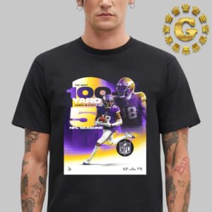 Justin Jefferson From Minnesota Vikings The Most 100 Yard Game In First 5 NFL Seasons Unisex T-Shirt