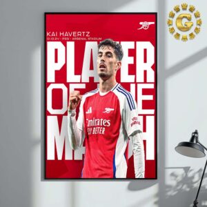 Kai Havertz From Arssenal Is Player Of The Macth On PSG VS Arsenal October 1st 2024 Home Decor Poster Canvas