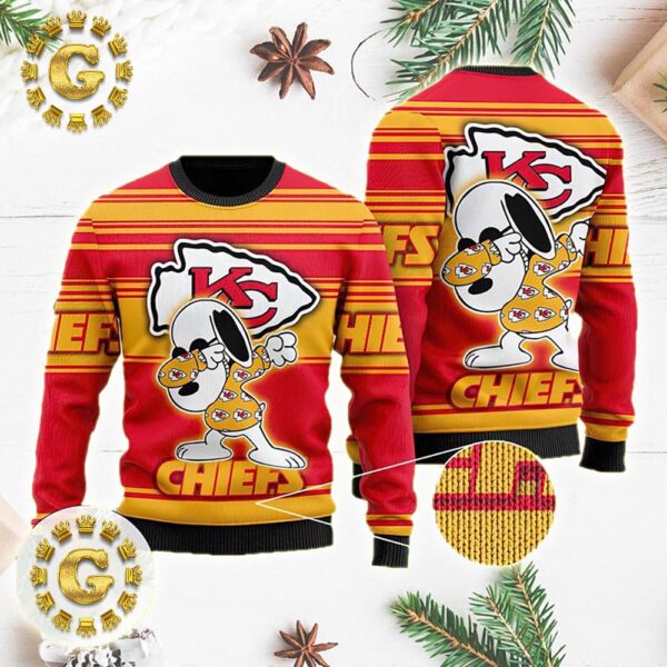 Kansas City Chiefs Dabbing Snoopy Xmas 2024 Holiday Gift Ugly Christmas Sweater