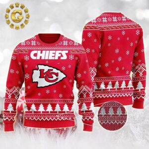 Kansas City Chiefs Gift For Fan Red Xmas 2024 Holiday Gift Ugly Christmas Sweater