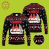 Kansas City Chiefs Grateful Dead Skull And Bears Panttern Classic Knitted White Christmas Ugly Sweater