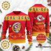 Kansas City Chiefs Gnome Christmas Black Pattern Classic Gift For Fans Christmas Ugly Sweater