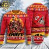 Kansas City Chiefs HoHoHo Mickey NFL Pattern Ugly Christmas Sweater