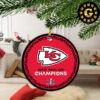 Kansas City Chiefs NFL 4 Time Champs Super Bowl LVIII 2024 Champions Christmas Tree Decorations Ornament