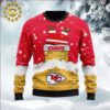 Kansas City Chiefs Santa Claus Snowman Pattern Classic Gift For Fans Christmas Ugly Sweater