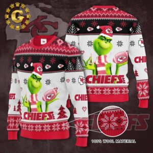 Kansas City Chiefs The Grinch Gift For Fan Pattern Classic Gift For Fans Christmas Ugly Sweater