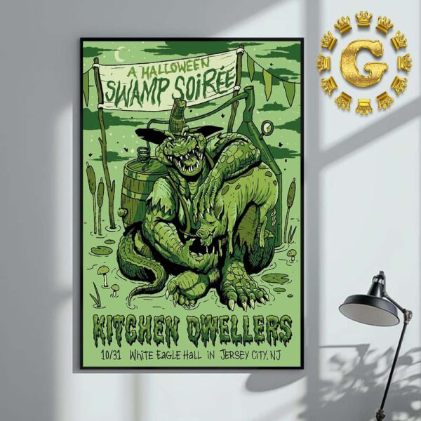 Kitchen Dwellers Tonight Poster A Halloween Swamp Soiree At White Eagle Hall In Jersey City NJ On October 31 2024 Home Decor Poster Canvas