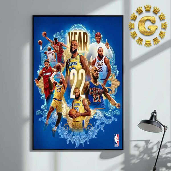 LeBron James And Vince Carter Player In NBA History To Play In 22 Seasons Home Decor Poster Canvas