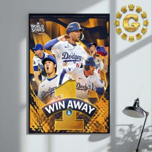 Los Angeles Dodgers 1 Win Away MLB World Series 2024 Home Decor Poster Canvas