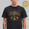 Los Angeles Dodgers Fanatics Heather Charcoal 2024 World Series Champions Locker Room Unisex T-Shirt