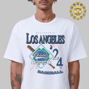 Los Angeles Dodgers In The Fall October Postseason Bound 2024 MLB Unisex T-Shirt