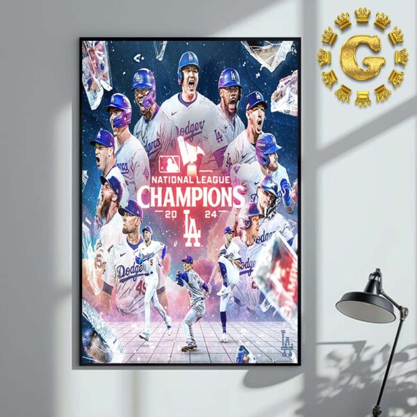 Los Angeles Dodgers MLB National League Champions 2024 Home Decor Poster Canvas