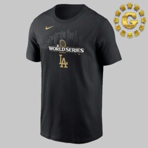 Los Angeles Dodgers Nike Black 2024 World Series Trophy Unisex T-Shirt