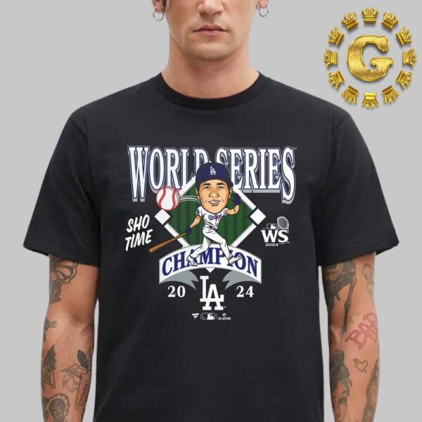 Los Angeles Dodgers Shohei Ohtani Fanatics Black 2024 World Series Champions Sho Time Unisex T-Shirt