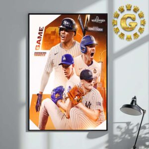 Los Angeles Dodgers Vs New York Yankees Game 3 MLB World Series 2024 At Yankees Stadium Home Decor Poster Canvas