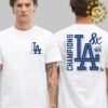 Los Angeles Dodgers Fanatics Heather Charcoal 2024 World Series Champions Locker Room Unisex T-Shirt