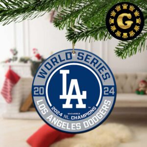 Los Angeles Dodgers WinCraft 2024 National League Champions Domed Metal Auto Emblem 2024 Holiday Gift Christmas Ornament