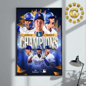 Los Angeles Dodgers World Series Champions 2024 MLB Home Decor Poster Canvas