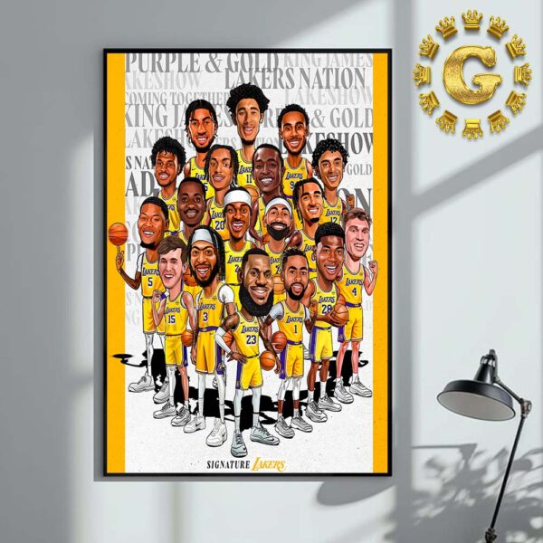 Los Angeles Lakers Signature Team NBA Home Decor Poster Canvas